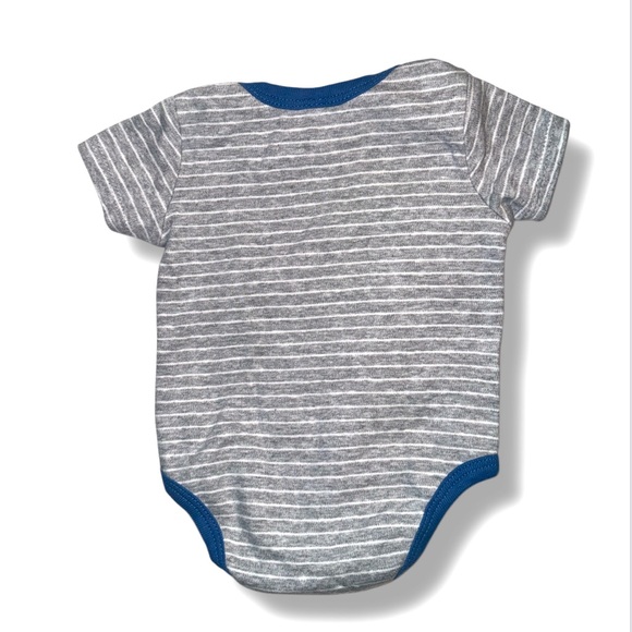 3/$20 PAYIFANG 3M Cotton “Dino” Striped Onesie - Picture 2 of 2